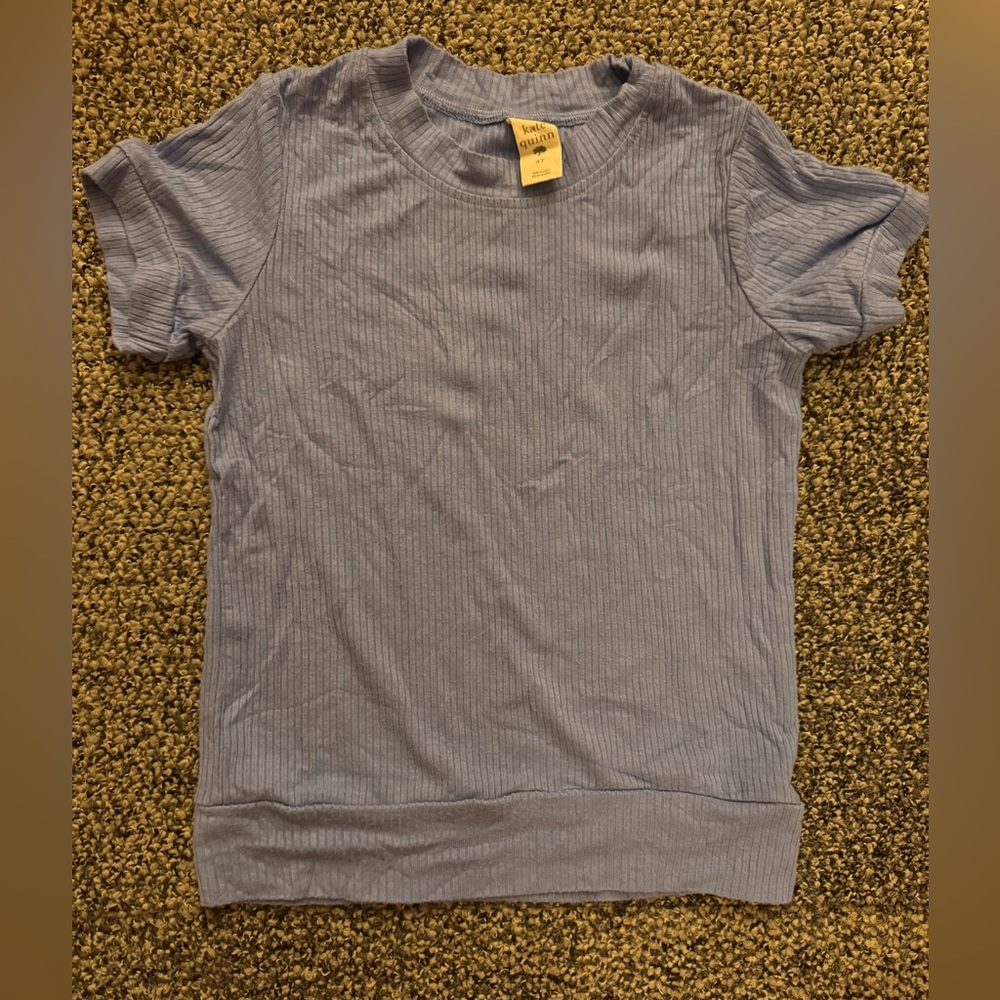 Kate Quinn 4T blue shirt and shorts set
